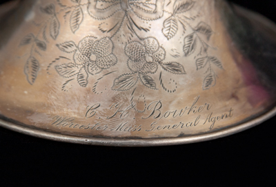 Engraved bell close-up