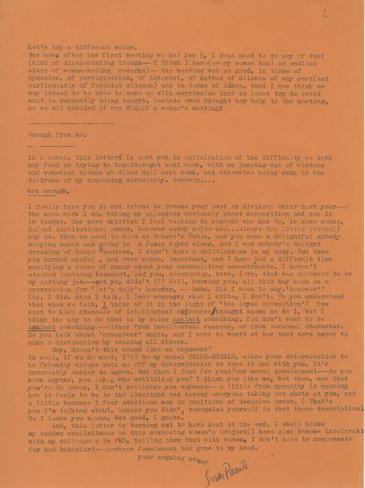 Letter from Susan Parenti to William Brooks, page 1