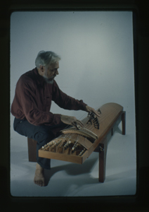 Harry Partch with Koto, ca. 1970