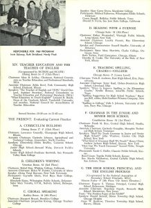Official Program: The National Council of Teachers of English (1960) - schedule page 2