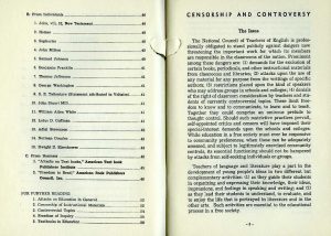Censorship and Controversy (1953) table of contents and introduction