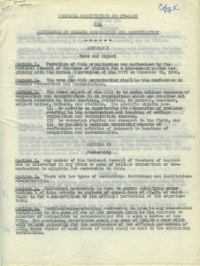 Copy of proposed CCCC Constitution (ca. 1950)