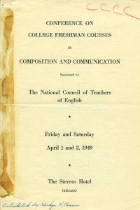 Program from first conference (1949) - Cover