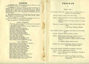 Program from first conference (1949) - Inner