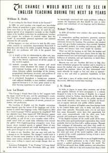 Golden Anniversary (1960) - the change i would most like to see in english teaching during the next 50 years by William e Hoth - page 1