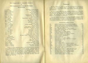 First edition of Students’ Guide to Good Reading (1933) table of contents