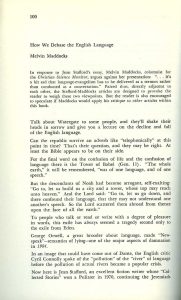 Language and Public Policy (1974) - How we debase the english language by Melvin Maddocks