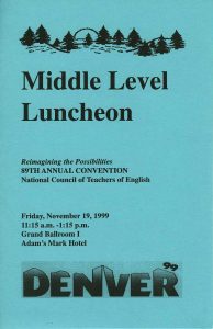 Program from Middle Level Luncheon (1999) - cover