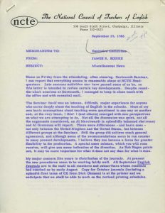 Memorandum (September 19, 1966) From James R. Squire to Executive Committee