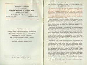 The National Interest and the Teaching of English as a Second Language (1961) - pages 1 and 2