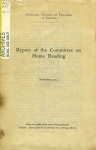 First edition of The Report of the Committee on Home Reading (1913) cover