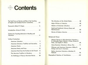 Searching for America (1972) - Table of Contents