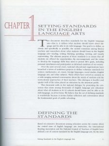 Standards for the English Language Arts (1996) chapter 1 setting standards