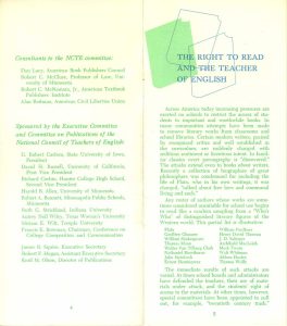 First printing of The Student’s Right to Read (1962) inner pages
