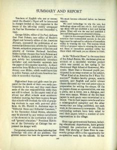 English Journal (Feb. 1943) summary and report