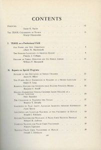 On Teaching English to Speakers of Other Languages: Papers Read at the TESOL Conference, Tucson, Arizona, May 8-9, 1964 (1965) table of contents