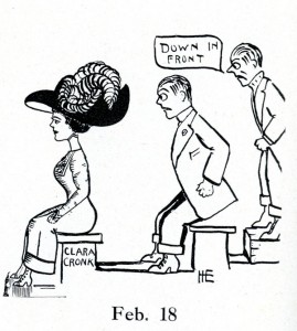 From the 1912 Illio. In the same issue, she wrote, "Do you really think I will get roasted in the Illio?" (p. 199)