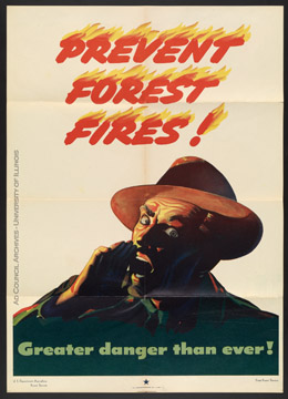 Forest Fire Prevention poster, 1944 Found in Ad Council Historical File, 1941-1997, RS 13/2/207, File 124