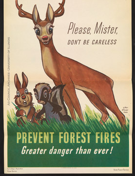 Forest Fire Prevention poster, 1943 Found in Ad Council Historical File, 1941-1997, RS 13/2/207, File 337