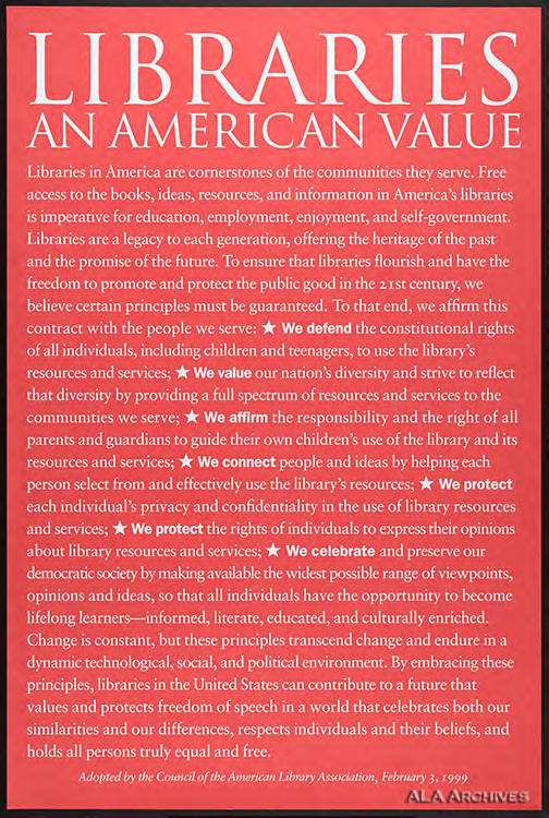 Libraries: An American Value, 1999