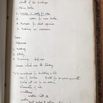 Page of Goodrich's notes