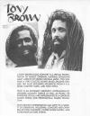 Tony Brown Promotional Flyer