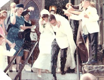 Wedding photo, with Larry Blankenship [Leaving the Church 001.jpg]