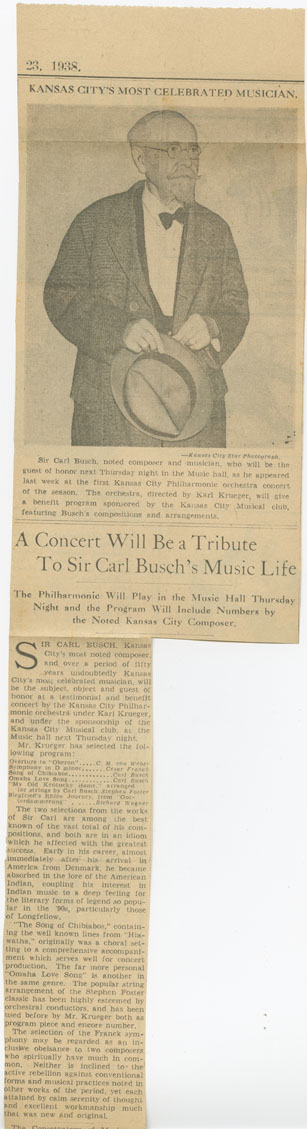 A Concert Will Be A Tribute to Sir Carl Busch's Music Life