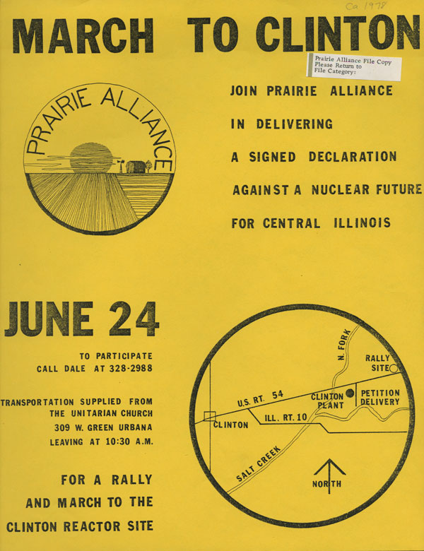 Prairie Alliance flier, 1978.
