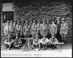 The gunnery staff of the School of Military Aeronautics, August 1, 1918.
