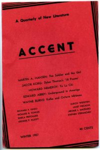 Accent, Winter 1957
